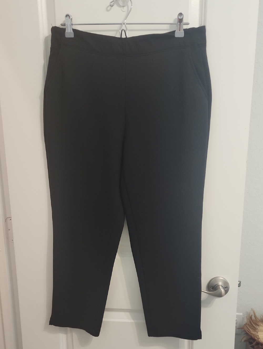 Max Studio Black Straight-Leg Pull-On Pants XL